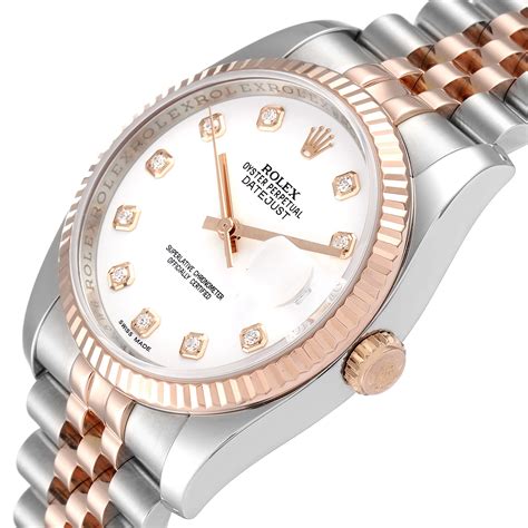 rolex datejust 36mm rose gold and steel